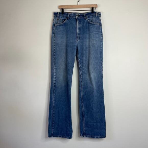 Vintage 80s 90s Levis 517 Boot Cut Orange Tab Made in USA Tag 36x34 Heritage - Picture 1 of 11
